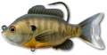 LIVETARGET Sunfish Soft Body Top Hook Swimbait Bronze Bluegill
