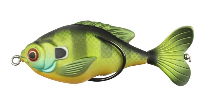 Lunkerhunt Propfish Sunfish 3 1/4 inch Hollow Topwater Prop Lure Blue Gill