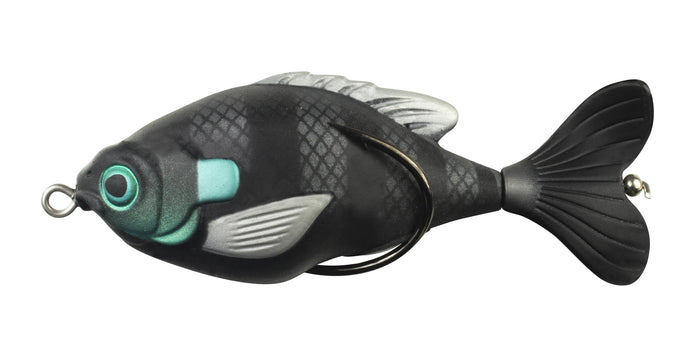 Lunkerhunt Propfish Sunfish 3 1/4 inch Hollow Topwater Prop Lure - Stealth