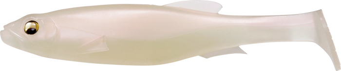 Megabass Magdraft Freestyle Un-Rigged Paddle Tail Swimbait - 6 Inch - Albino Pearl Shad - 6 inch - 2 pack