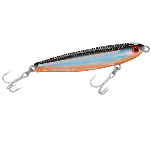 MirrOlure MirrOminnow 19MR Suspending Twitchbait Black Back/Orange Belly/Silver Luminesence