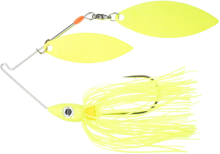 Nichols Pulsator Metal Flake Double Willow Spinnerbait - Chartreuse No Glitter