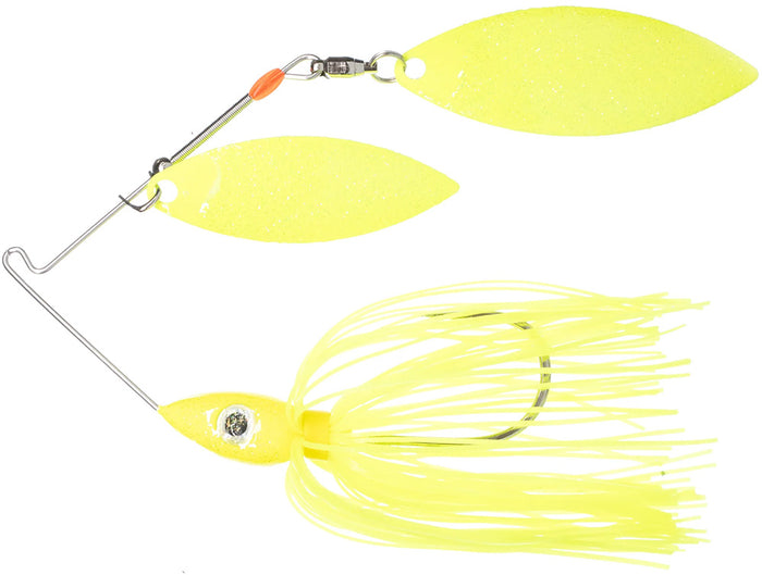 Nichols Pulsator Metal Flake Double Willow Spinnerbait - Chartreuse