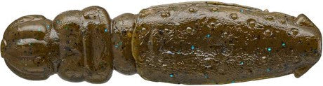 Nories 3 Inch Flip Dom Heavy Stick Bait - 6 Pack Light Green Pumpkin Blue Flake