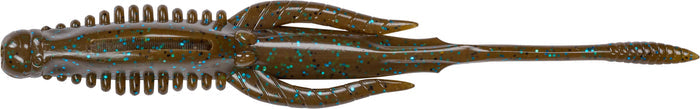 Nories 4.5 Inch Hulabug Bladed Jig Trailer - 5 Pack - Light Green Pumpkin Blue Flake