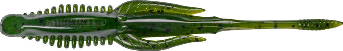 Nories 4.5 Inch Hulabug Bladed Jig Trailer - 5 Pack - Watermelon Black Flake