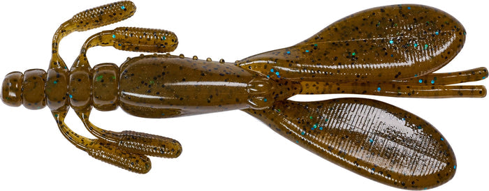 Nories 3 Inch Escape Chibi Twin Creature Bait - 8 Pack - Light Green Pumpkin Blue Flake