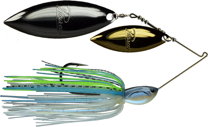 Picasso Spinnerbait Inviz R Wire - Double Willow Blades - Big Sexy/Gold/Nickel