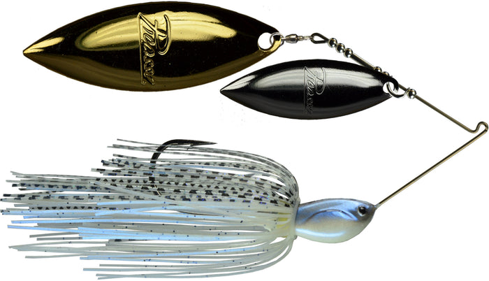 Picasso Spinnerbait Inviz R Wire - Double Willow Blades - Blue Glimmer Shad/Nickel/Gold
