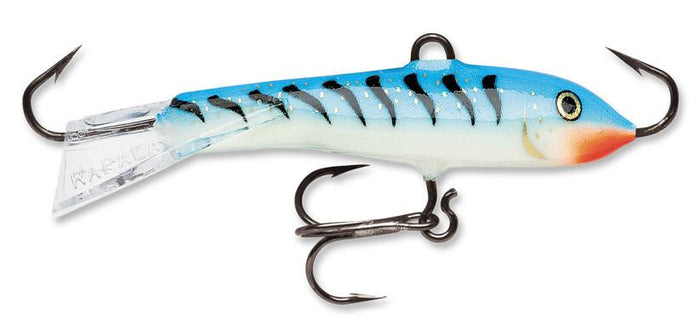 Rapala Jigging Rap 1 1/2 inch W3 Ice Jigs - Glow Blue Tiger