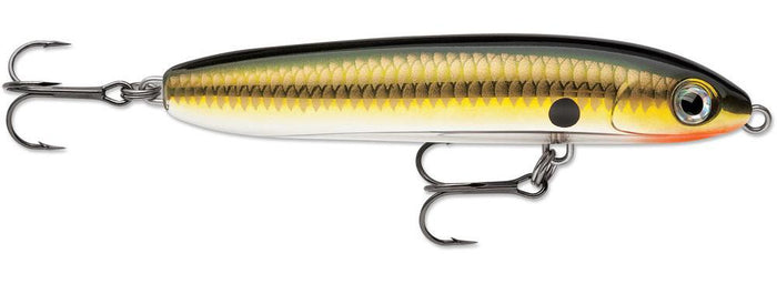Rapala Skitter V 4 inch Topwater Walker - Gold Chrome