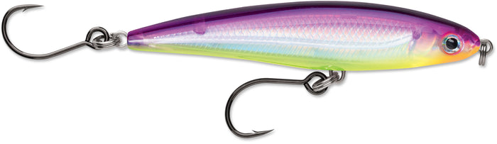Rapala SXRT-10 X-Rap Twitchin' Minnow Twitchbait - 4 Inch Purple Chartreuse