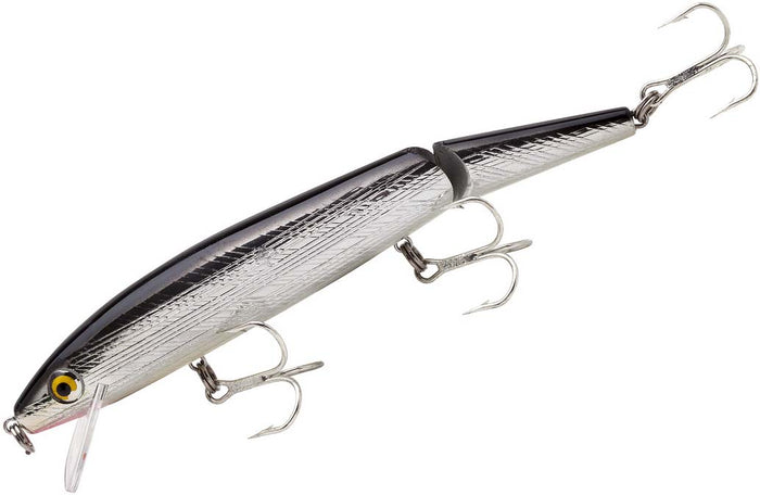 Rebel Jointed Minnow Hard Lure - Silver Black