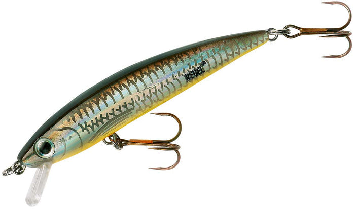 Rebel TD47 Tracdown Ghost Minnow 2 1/2 inch Barbless Hard Minnow Black Back/Orange Belly