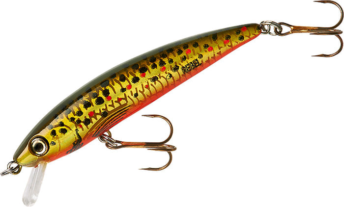 Rebel TD47 Tracdown Ghost Minnow 2 1/2 inch Barbless Hard Minnow - Brown Trout