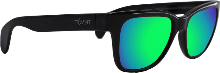 Shiny Black / Brown Lens / Freshwater Green