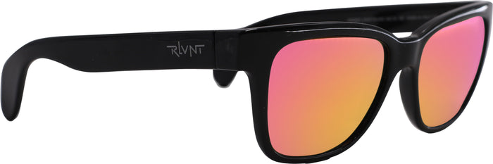 Shiny Black / Brown Lens / Freshwater Rose Gold