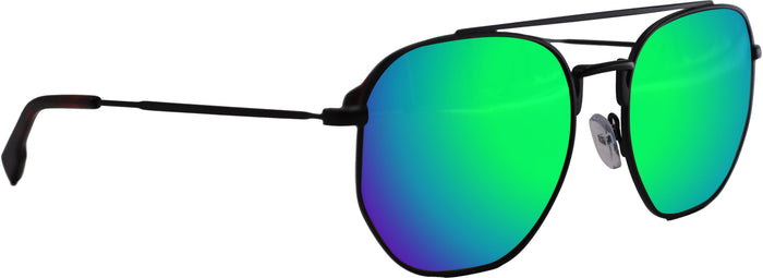 Satin Gunmetal / Brown Lens / Freshwater Green