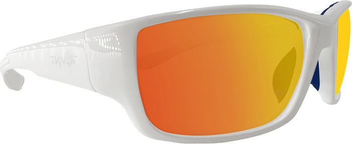 Shiny White / Brown Lens / Freshwater Red