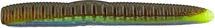 Roboworm Ned Worm Stickbait - 4.5 Inch - Green Pumpkin Perch