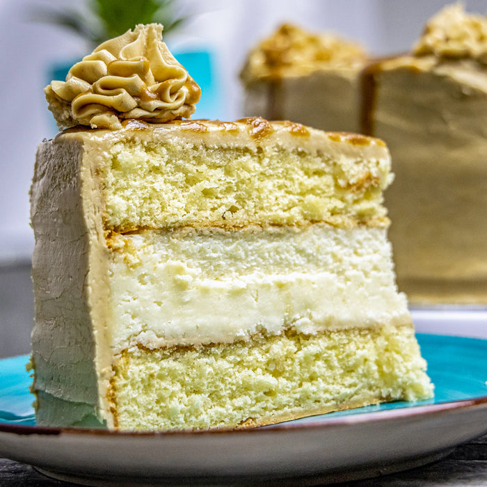 Salted Caramel Cheesecake Cake