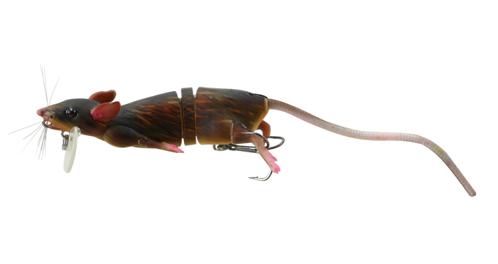 Savage Gear 3D Rat Floating Bait Topwater Wakebait - Brown