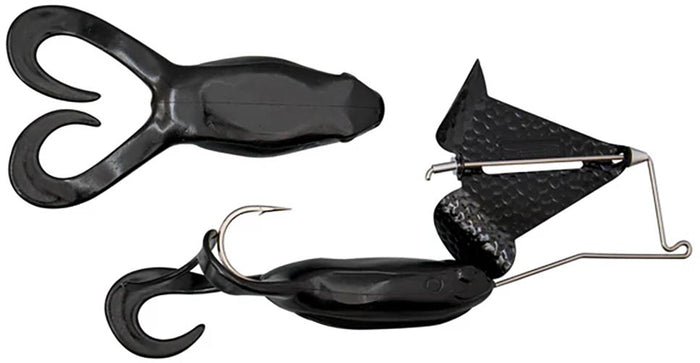 SPRO Squealer Toad Buzzbait Black Body - Black Blade - 3/8 oz