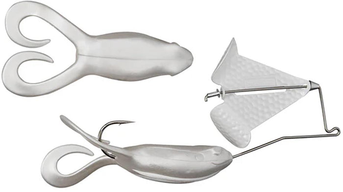 SPRO Squealer Toad Buzzbait - Pearl White Body - Pearl White Blade - 3/8 oz