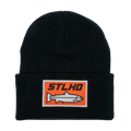 STLHD Knit Beanie Patch Hat - 2 Patch Options Orange