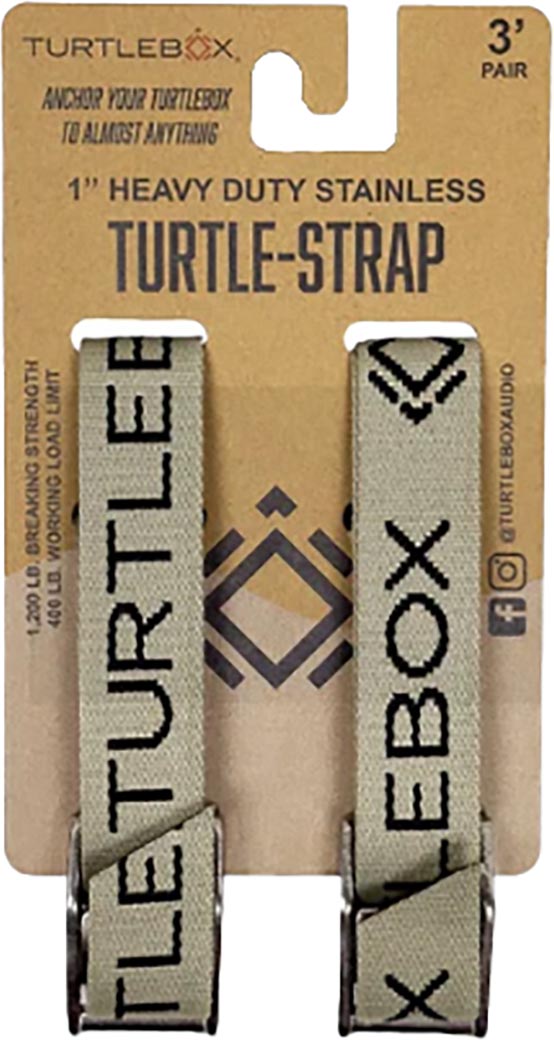 Turtlebox Audio Waterproof Bluetooth Speaker Tie Down Straps - 2 Pack - Tan