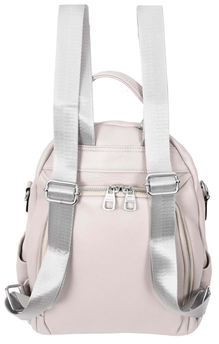 Vancouver Women's Genuine Leather Casual Organiser Backpack Grey-6