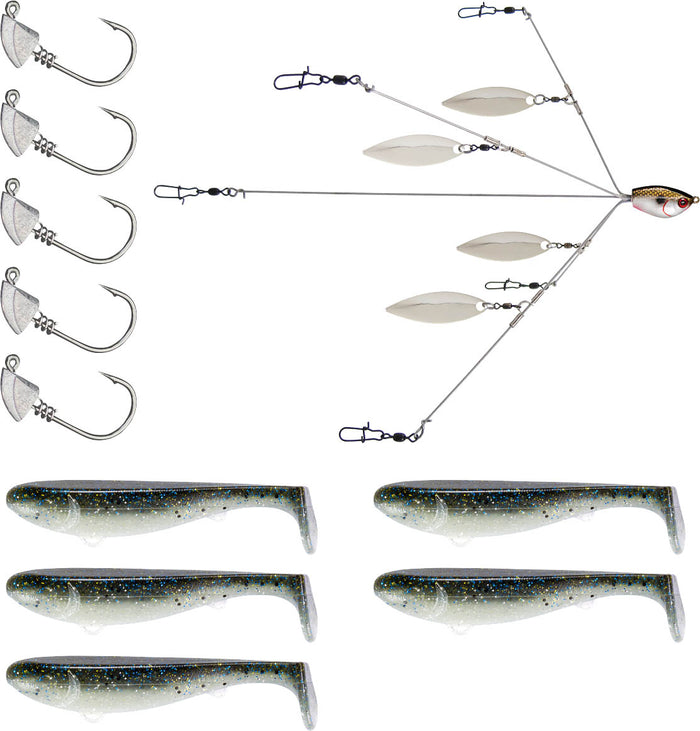 YUM Scottsboro Kit YUMbrella Flash Mob Jr. 3.5 inch Swimbait Kit Baby Bluegill