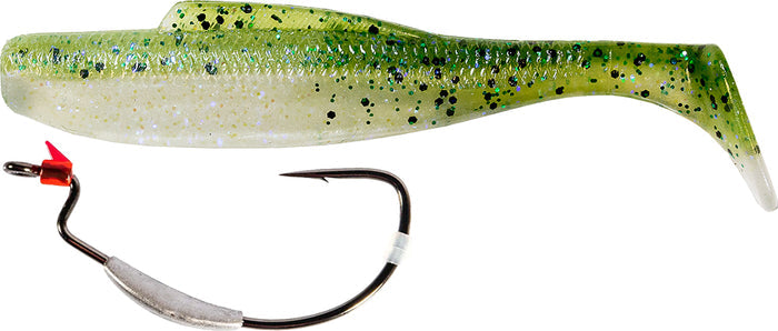 Z-Man 4 Inch DieZel MinnowZ & ZWG Weighted Swimbait Hook Combo Green Lantern