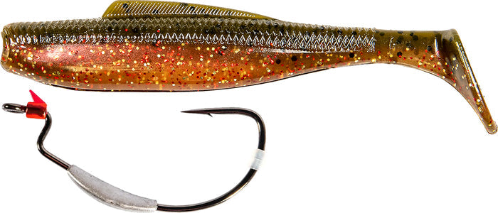 Z-Man 4 Inch DieZel MinnowZ & ZWG Weighted Swimbait Hook Combo - Bloody Mary Sunday