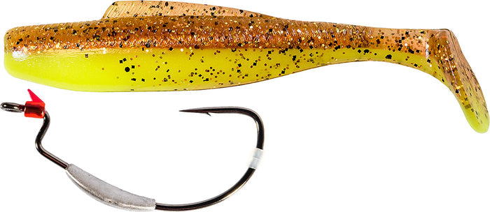 Z-Man 4 Inch DieZel MinnowZ & ZWG Weighted Swimbait Hook Combo - Sexy Penny
