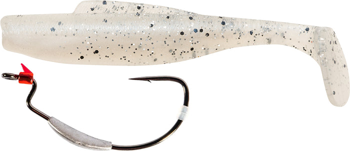 Z-Man 5 Inch DieZel MinnowZ & ZWG Weighted Swimbait Hook Combo - Pearl Blue Glimmer