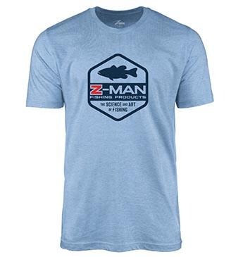 Z-Man Bass Logo TeeZ Short Sleeve T-Shirt - Light Blue