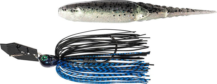 Z-Man Chatterbait Elite EVO & Chatterspike Combo Black/Blue, 1/2 oz