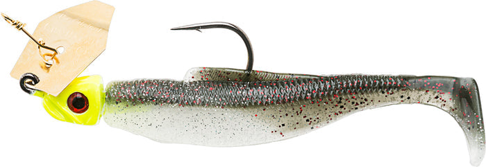 Z-Man DieZel ChatterBait Skirtless Vibrating Jighead 1/4 oz. - Redbone/Gold Blade/Chartreuse Head