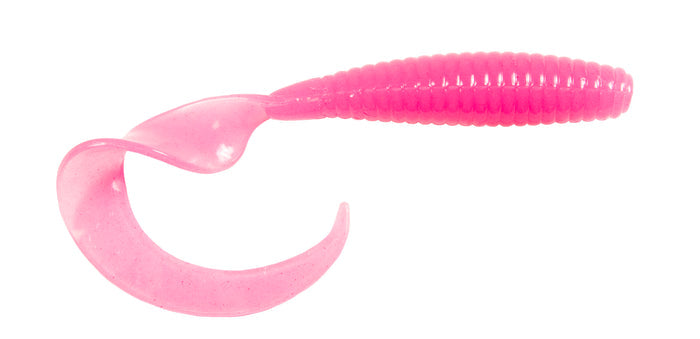 Z-Man DoormatadorZ 6 inch Scented Curly Tail Grubs 3 pack Pink Glow