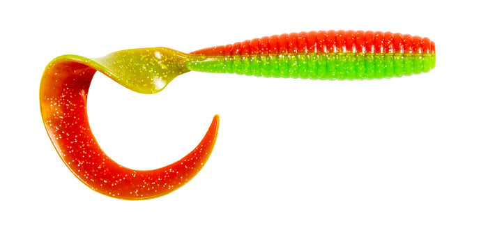 Z-Man DoormatadorZ 6 inch Scented Curly Tail Grubs 3 pack - Nuked Chicken Glow