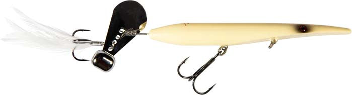 Z-Man HellraiZer Topwater Tail Blade Bait - 4 Inch - Bone
