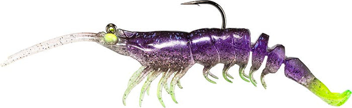 Z-Man PrawnStarZ Soft Plastic Prawn - 5 Inch - Plum Chartreuse