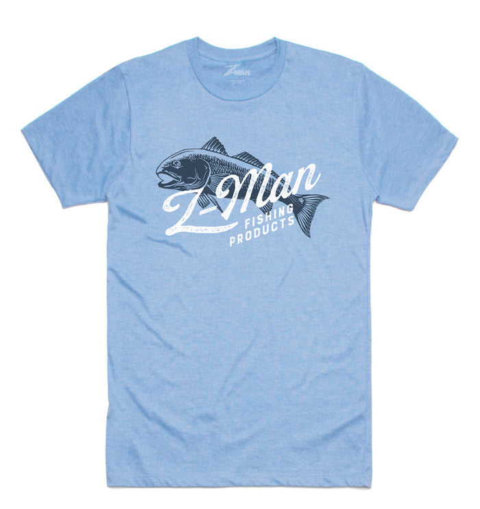 Z-Man Redfish TeeZ Short Sleeve T-Shirt - Light Blue