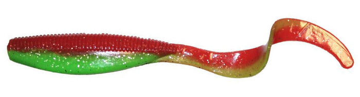 Z-Man StreakZ Curly TailZ 5 inch Soft Plastic Grub 4 pack - Nuked Chicken Glow