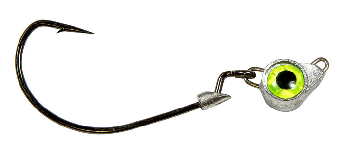 Z-Man Texas Eye Articulated Jigheads 3 pack - Chartreuse