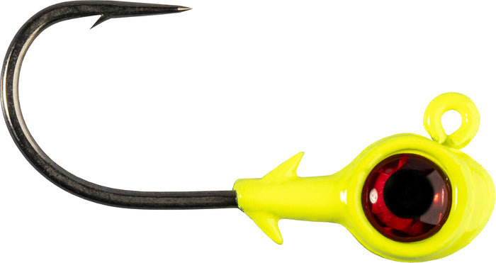 Z-Man Trout Eye X Jighead - 3 pack - Chartreuse/Red