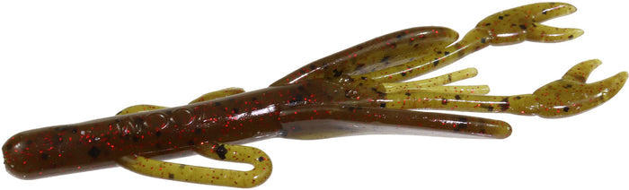 Zoom Baby Brush Craw Creature Bait - 4 Inch - Green Pumpkin Red