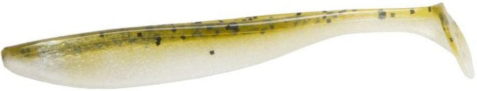 Zoom Boot Tail Fluke Paddle Tail Swimbait - 4 Inch - Green Pumpkin Pearl